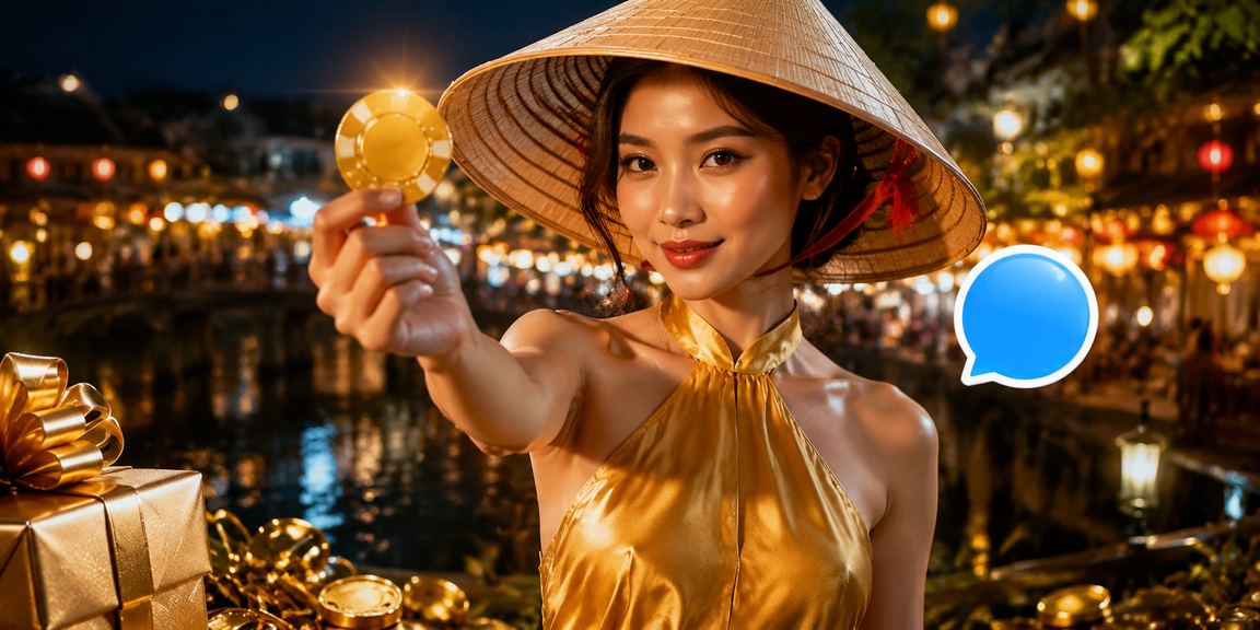 Bối cảnh Hà Nội với nón lá và thông tin nạp tiền VND nội địa