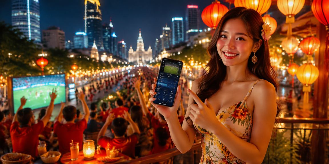 Không khí TP Hồ Chí Minh với esports betting và đèn lồng buổi tối
